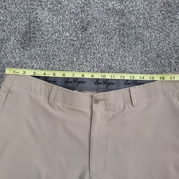 Ben Hogan 38 Khaki Flat Front Golf Tech Performance Shorts - Picture 3 of 7